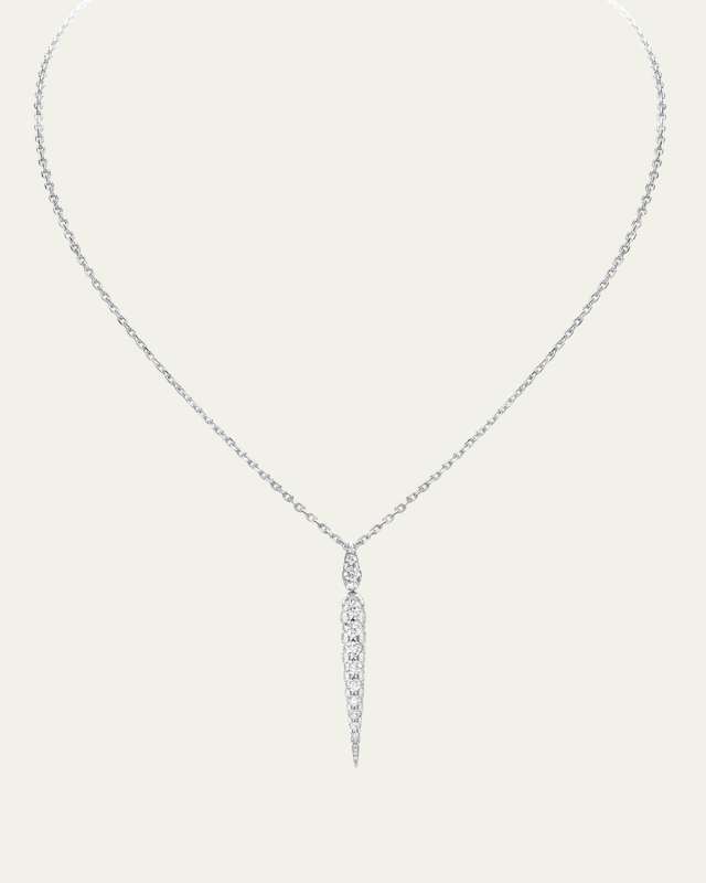 White Gold Merveilles Icicle Diamond Pendant Necklace